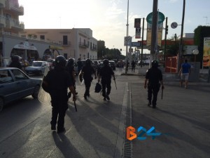 Foto interna scontri post gara Bisceglie Taranto