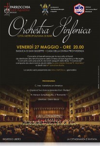 Locandina concerto di beneficenza Sant'Agostino