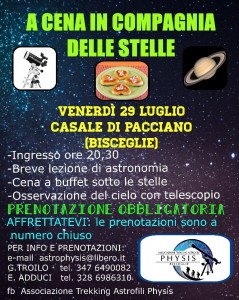 A cena in compagnia delle stelle