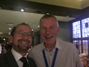 Mauro Mastrototaro (a sinistra) con il presidente della Federazione europea imballaggi in legno, Rob van Hoesel