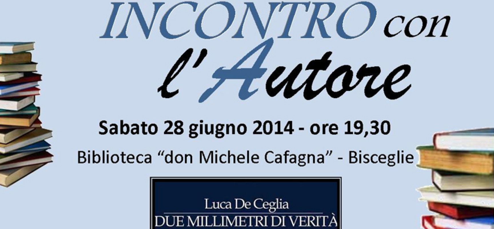 Stasera Luca De Ceglia presenta il suo libro, in dialogo con Gianluca Veneziani