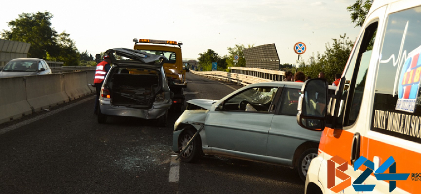 Incidente sulla 16bis all’altezza di Bisceglie Nord, disagi alla circolazione / FOTO