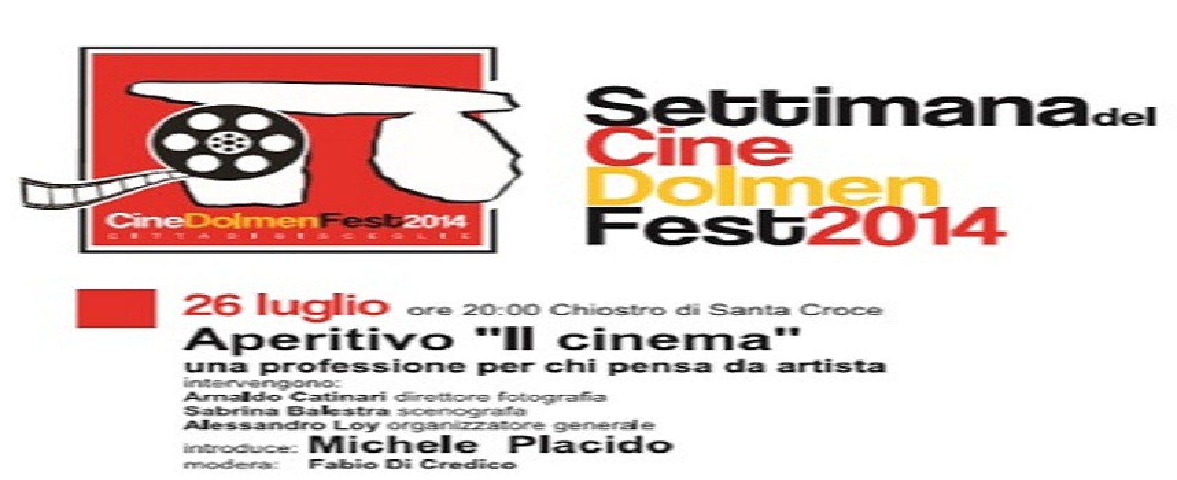 Annullato l’aperitivo “Il Cinema” in programma questa sera alle 20.00 presso il chiostro di Santa Croce