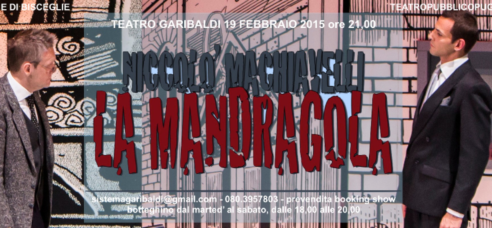 La stagione teatrale del “Garibaldi” prosegue con “La Mandragola”