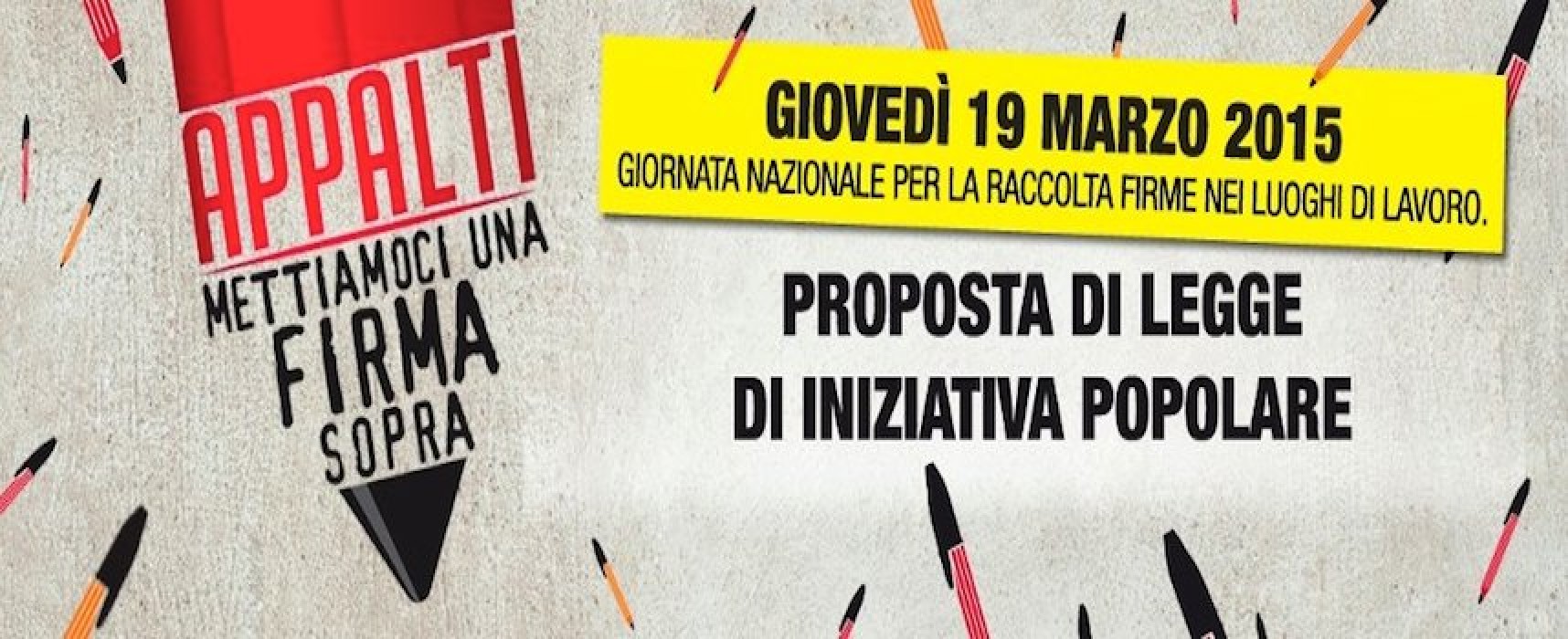 “Appalti, mettiamoci una firma sopra”, il 19 marzo arriva a Bisceglie la raccolta firme della CGIL BAT