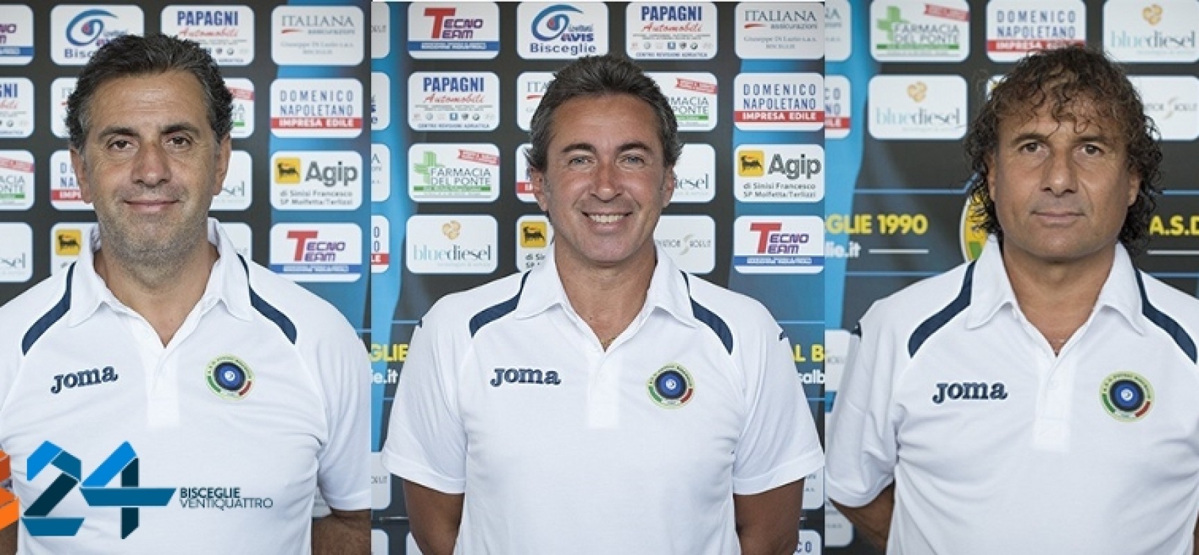 Il Futsal Bisceglie conferma lo staff tecnico formato da Valente, Amoroso e Di Liddo
