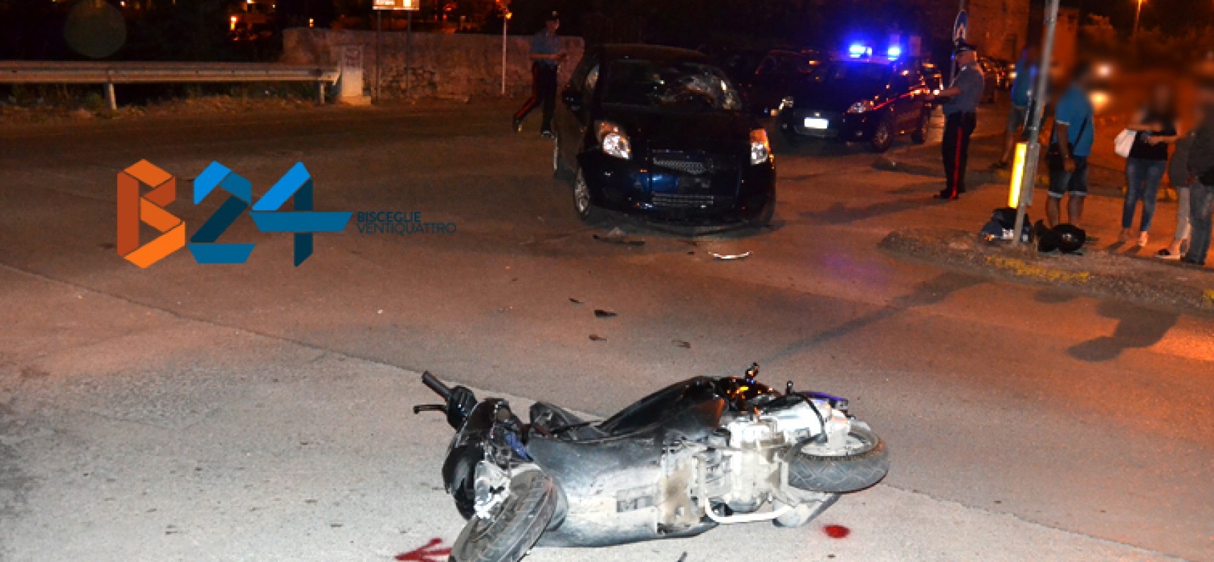 Incidente tra scooter e autovettura nel quartiere sant’Andrea, due ragazzi al pronto soccorso