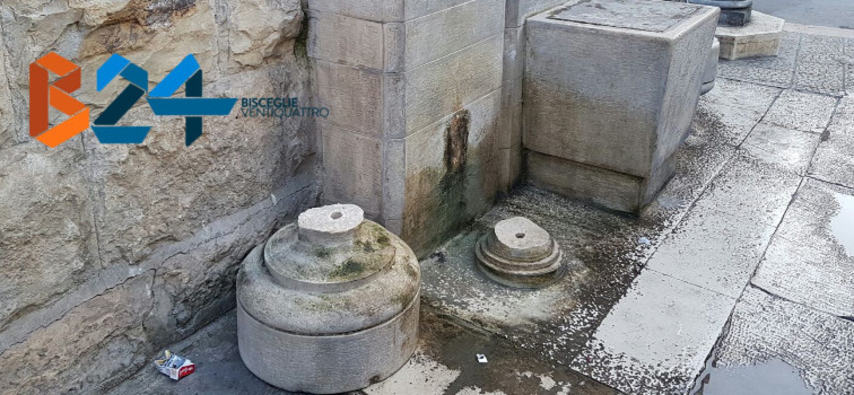 Danneggiata la celebre fontana delle “Tre pompe” / FOTO