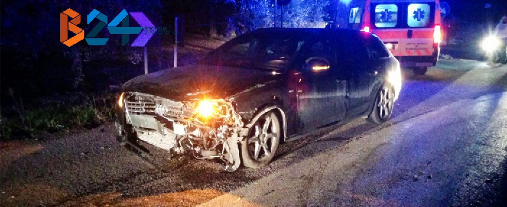 Incidente su via vecchia Ruvo, 4 feriti al pronto soccorso / FOTO