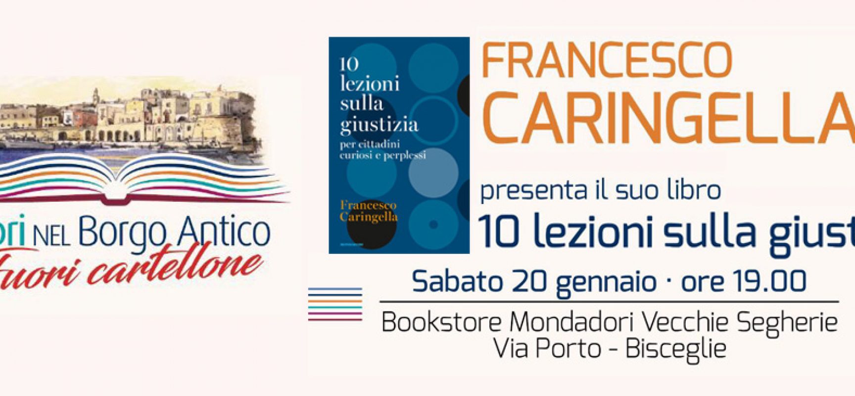 Caringella presenta “10 lezioni di giustizia” alle Vecchie Segherie Mastrototaro