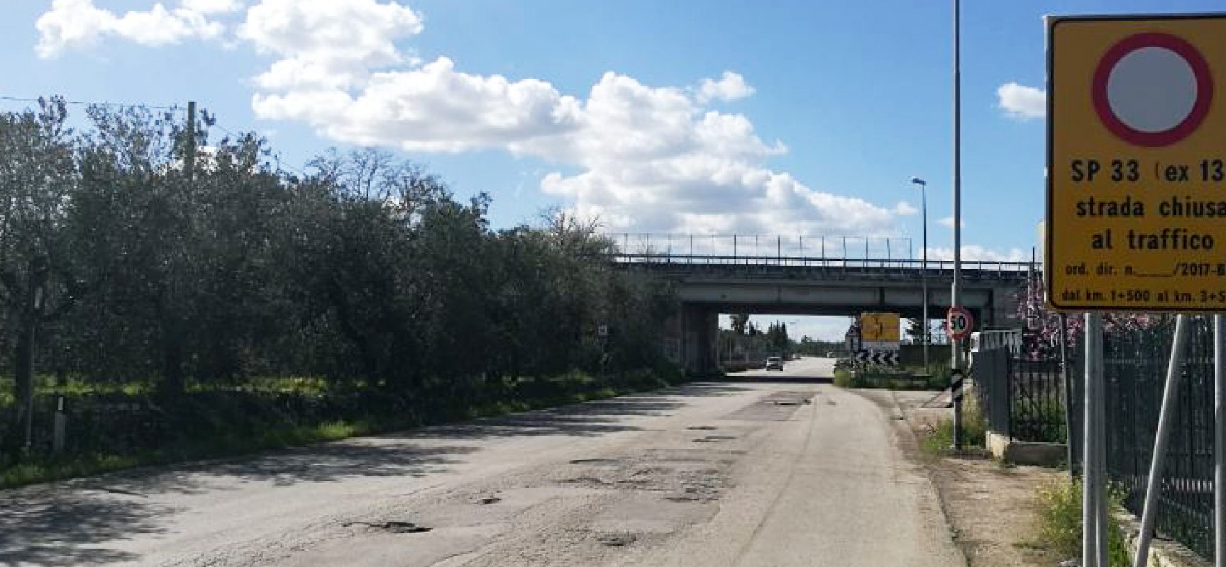 Terminati i lavori, riapre la strada provinciale Bisceglie-Andria