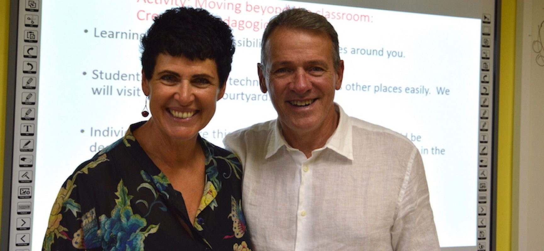 I professori Rosa Storelli e Peter Jamieson dall’Australia a Bisceglie per la scuola Monterisi
