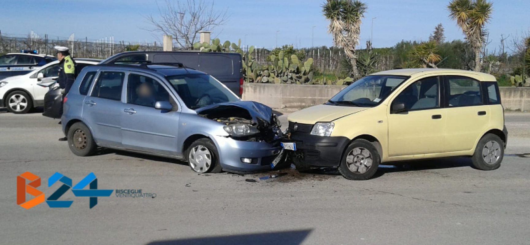 Scontro tra auto su Carrara Enziteto, 63enne biscegliese al pronto soccorso