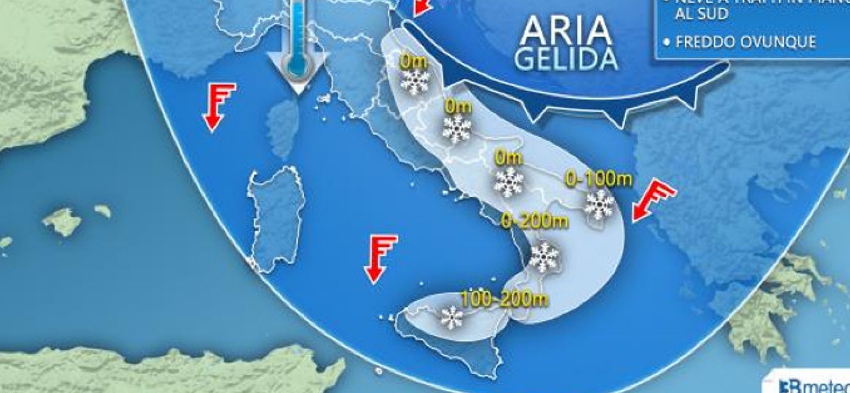 Protezione civile prolunga allerta meteo gialla: gelo e neve almeno per le prossime 24 ore