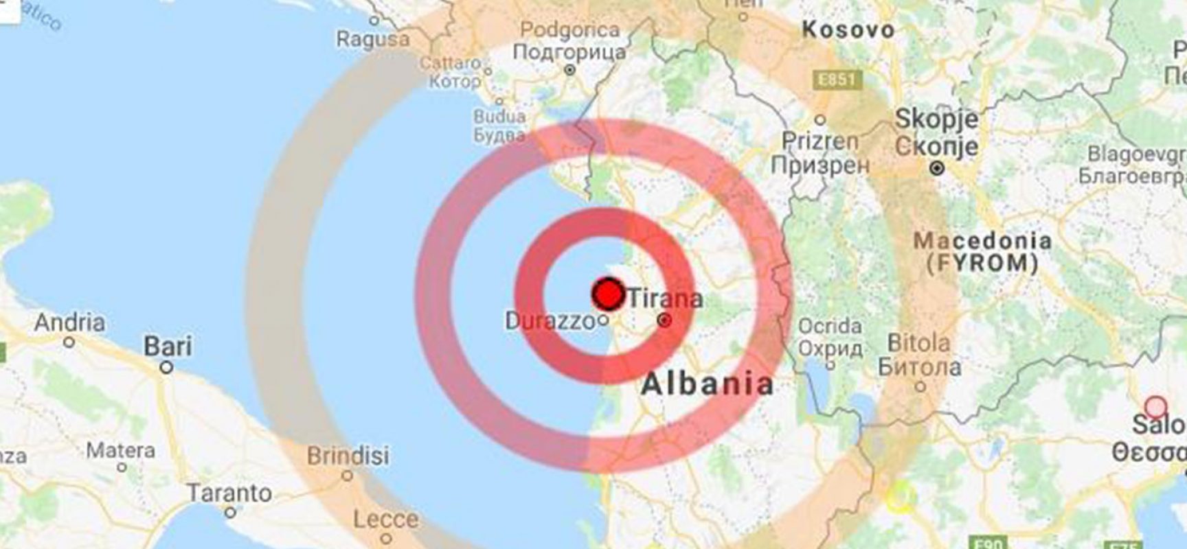 Forte scossa di terremoto in Albania, avvertita anche a Bisceglie