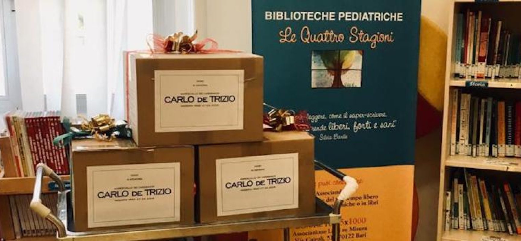 Il comitato Carlo de Trizio dona materiale didattico per bimbi dell’oncologico di Bari