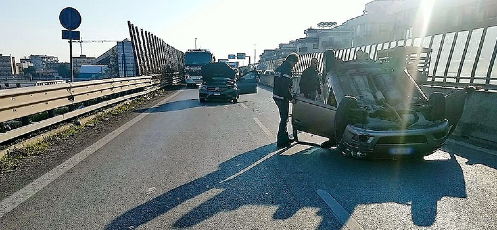 Incidente sulla Statale 16, due biscegliesi feriti