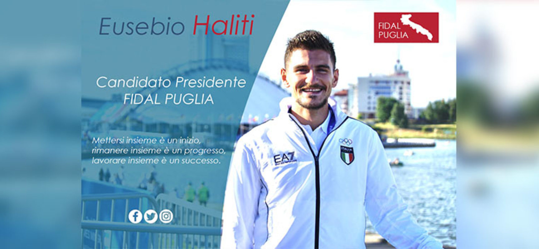 Presidenza Fidal Puglia, si candida l’atleta biscegliese Eusebio Haliti