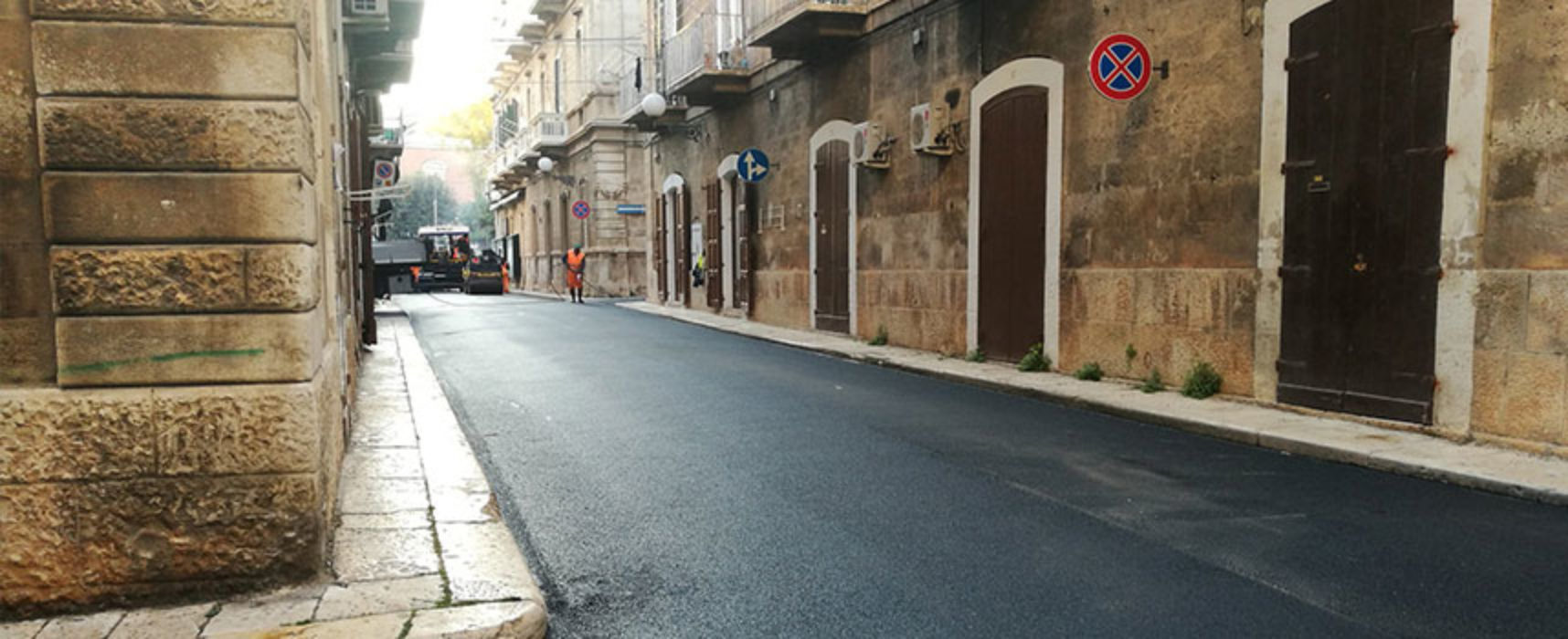 Completati lavori di rifacimento manto stradale in zona Sant’Agostino / FOTO