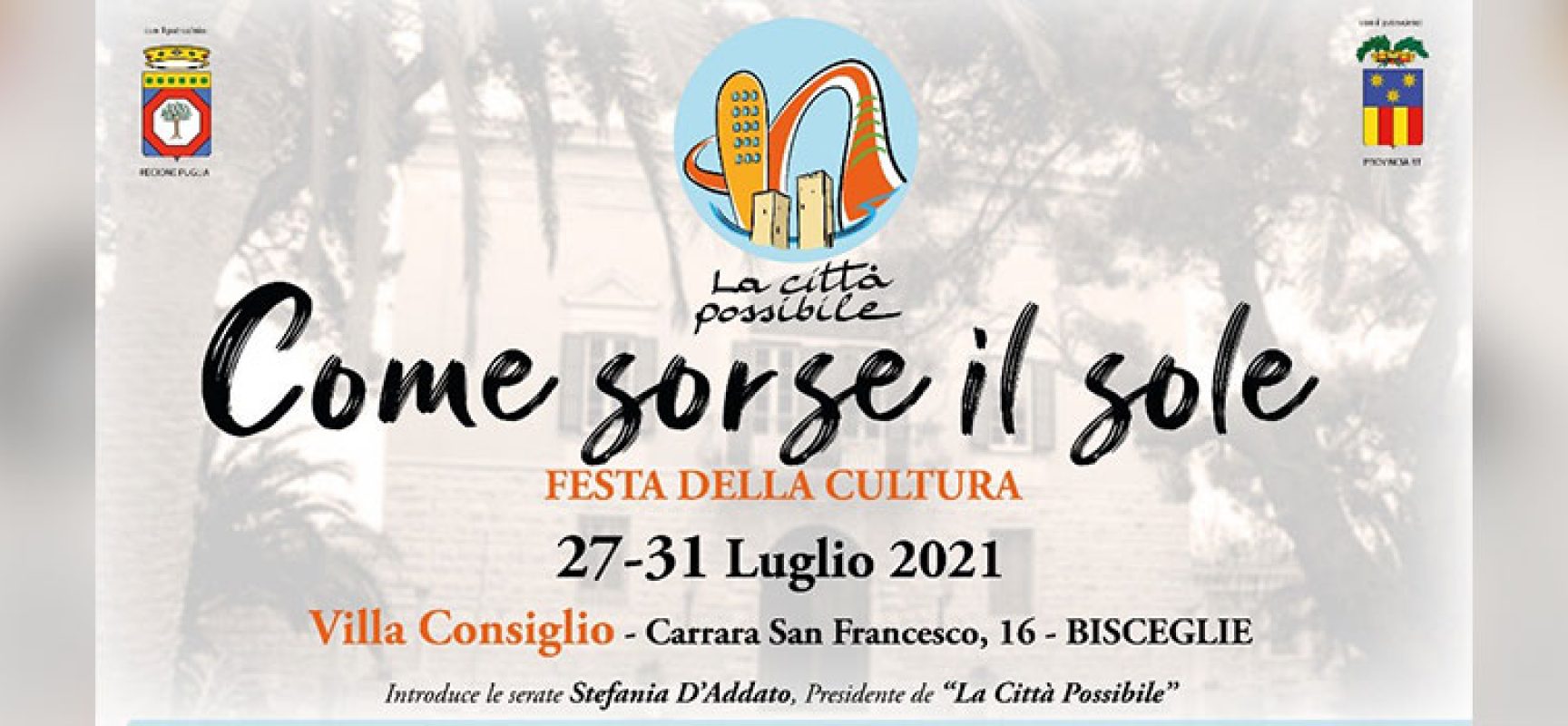 “Come sorse il sole”, cinque serate a Villa Consiglio dedicate alla Cultura