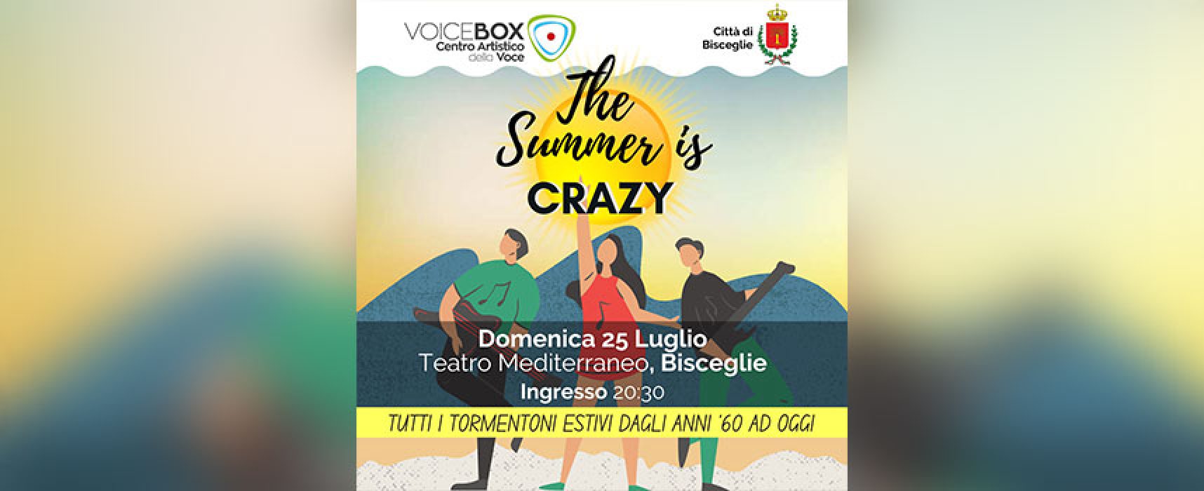 “The Summer is Crazy” i tormentoni musicali estivi al Teatro Mediterraneo