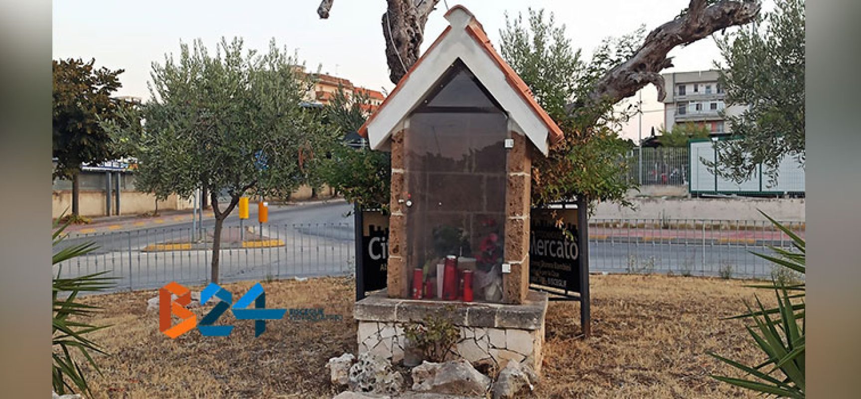 Trafugata da rotonda nel quartiere sant’Andrea statua raffigurante Padre Pio