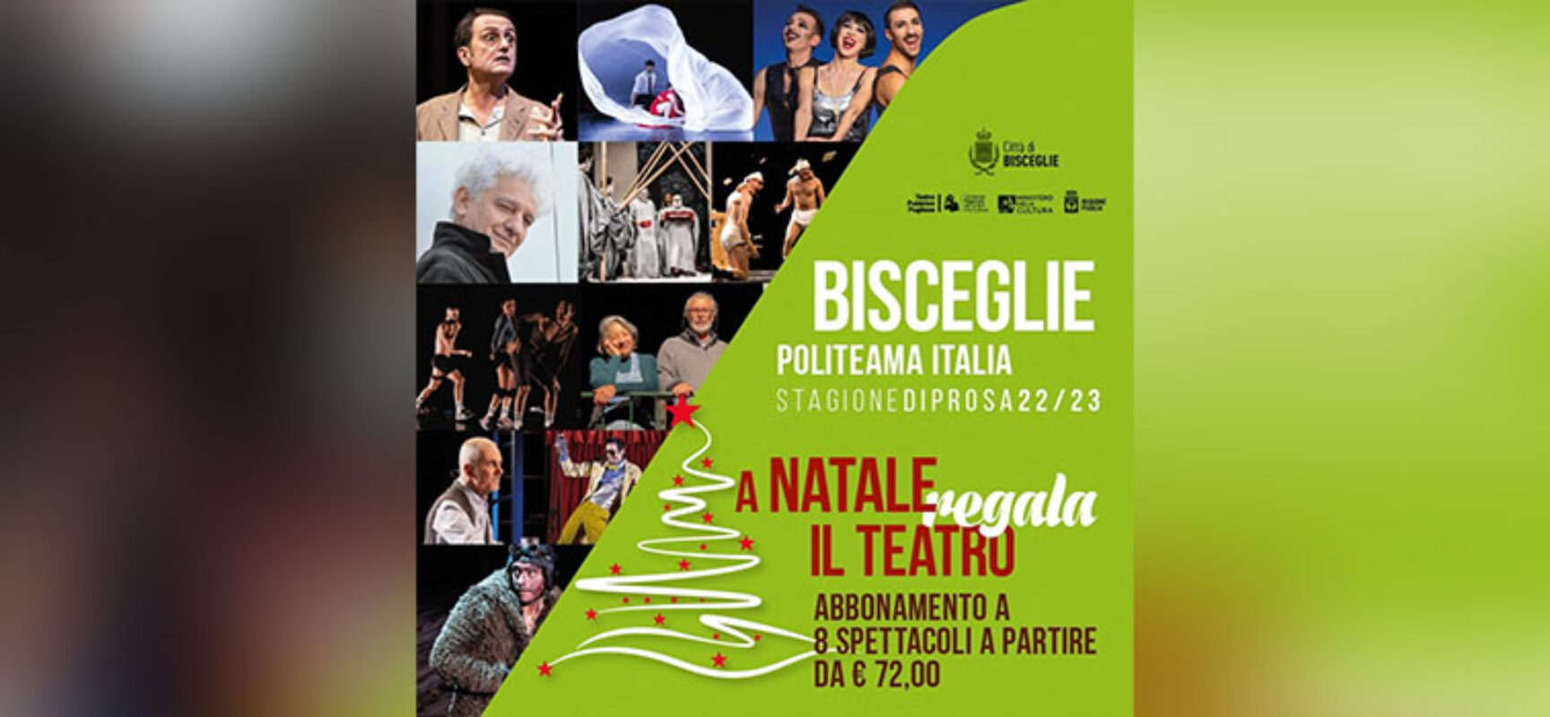 “A Natale regala il teatro”, abbonamento speciale per stagione teatrale a Bisceglie