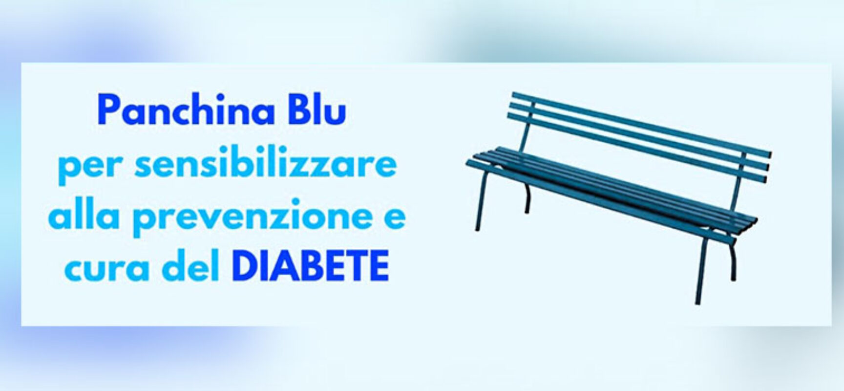 Installate a Bisceglie tre panchine azzurre per sensibilizzare alla prevenzione al diabete
