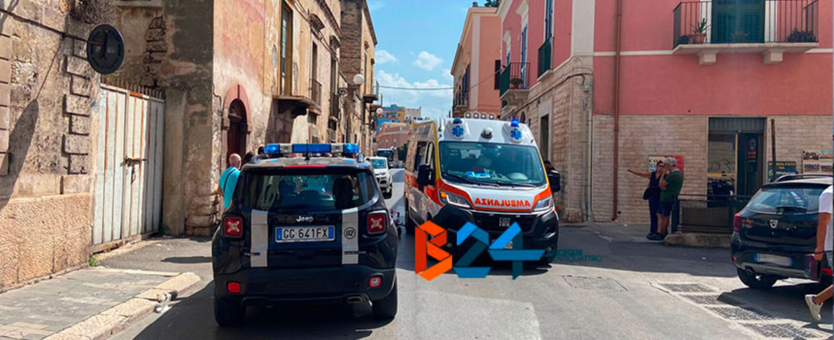 Uomo investito da scooter su via Bovio e trasportato in ospedale