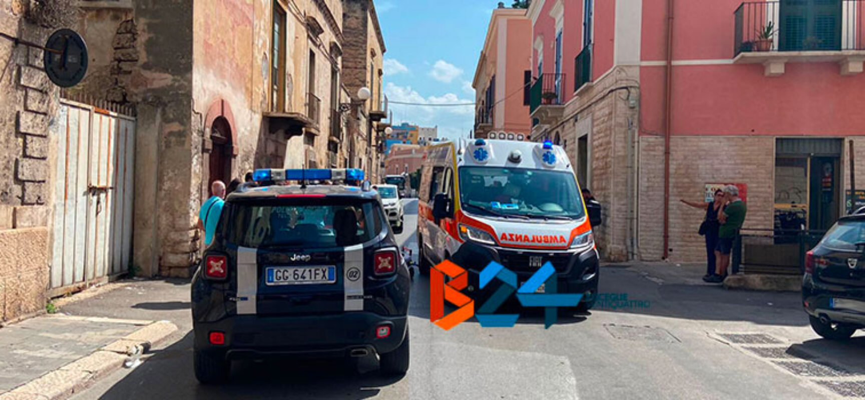 Uomo investito da scooter su via Bovio e trasportato in ospedale