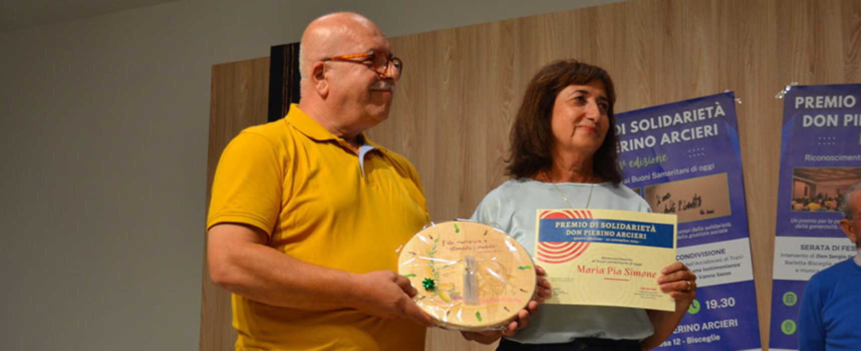 A Maria Pia Simone il Premio di Solidarietà don Pierino Arcieri 2024