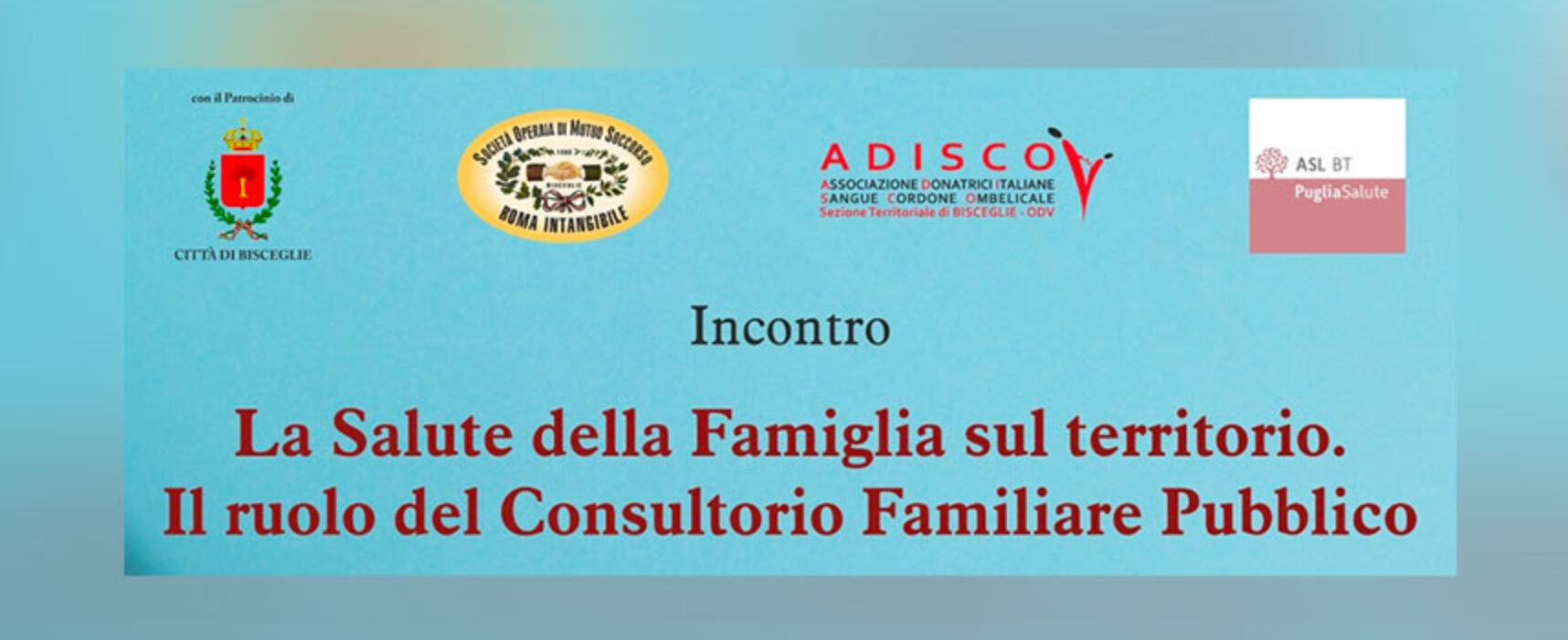 A Bisceglie convegno sulla salute della famiglia sul territorio ed il ruolo del consultorio familiare