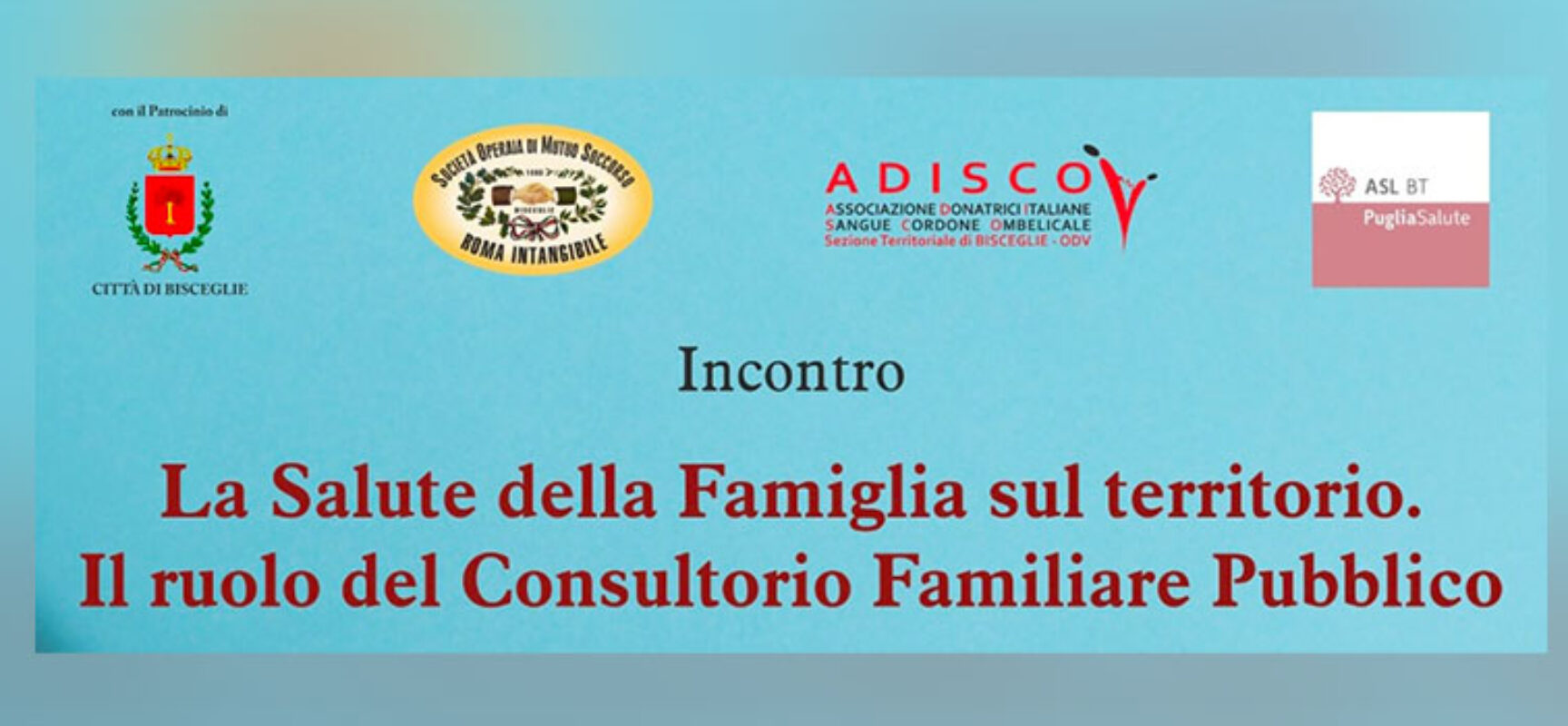 A Bisceglie convegno sulla salute della famiglia sul territorio ed il ruolo del consultorio familiare