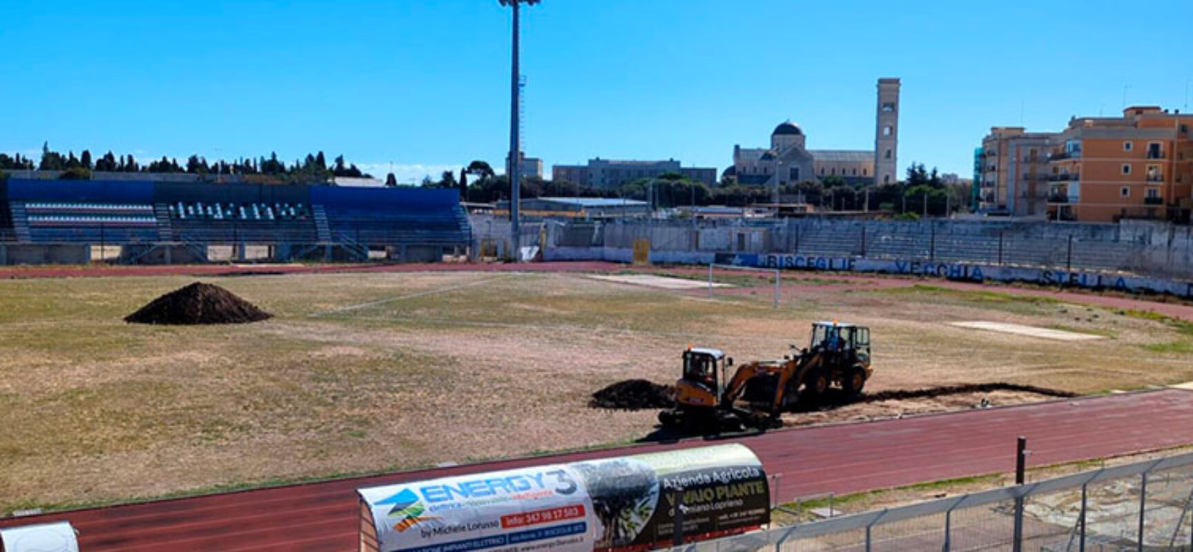 Iniziati lavori allo stadio Ventura, Angarano: “Obiettivo è concluderli il prima possibile”