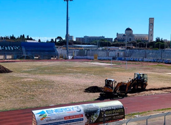 Iniziati lavori allo stadio Ventura, Angarano: “Obiettivo è concluderli il prima possibile”